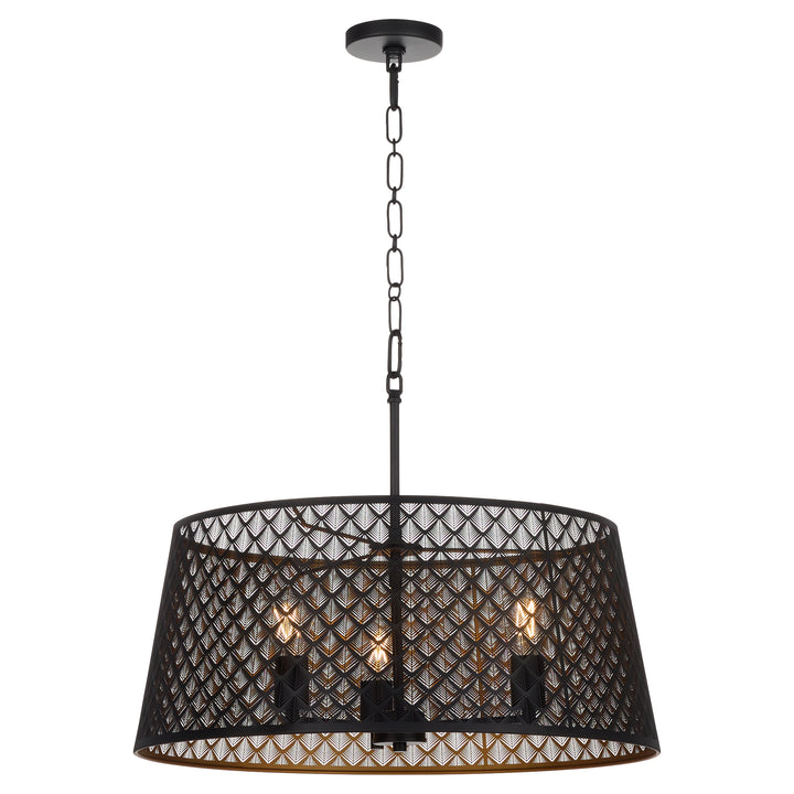 BENEDICT 24" 3 Light Pendant - Matte Black / Aged Brass
