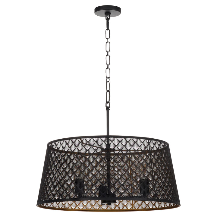 BENEDICT 24" 3 Light Pendant - Matte Black / Aged Brass