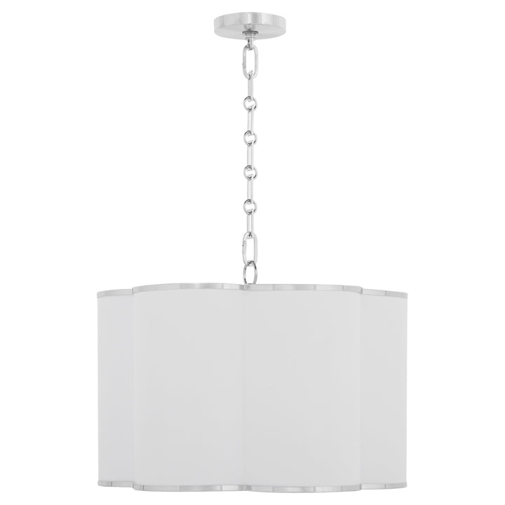 BELINDER 4-Light Fabric Pendant - Chrome