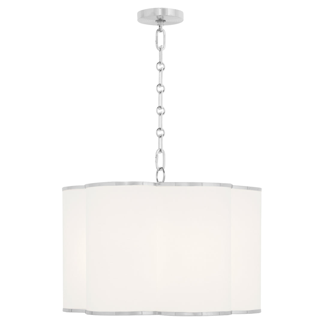 BELINDER 4-Light Fabric Pendant - Chrome