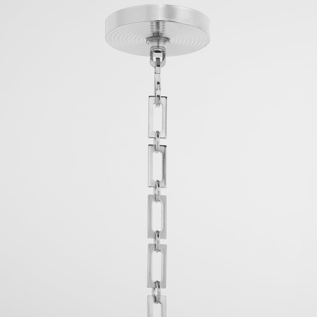 BELINDER 4-Light Fabric Pendant - Chrome