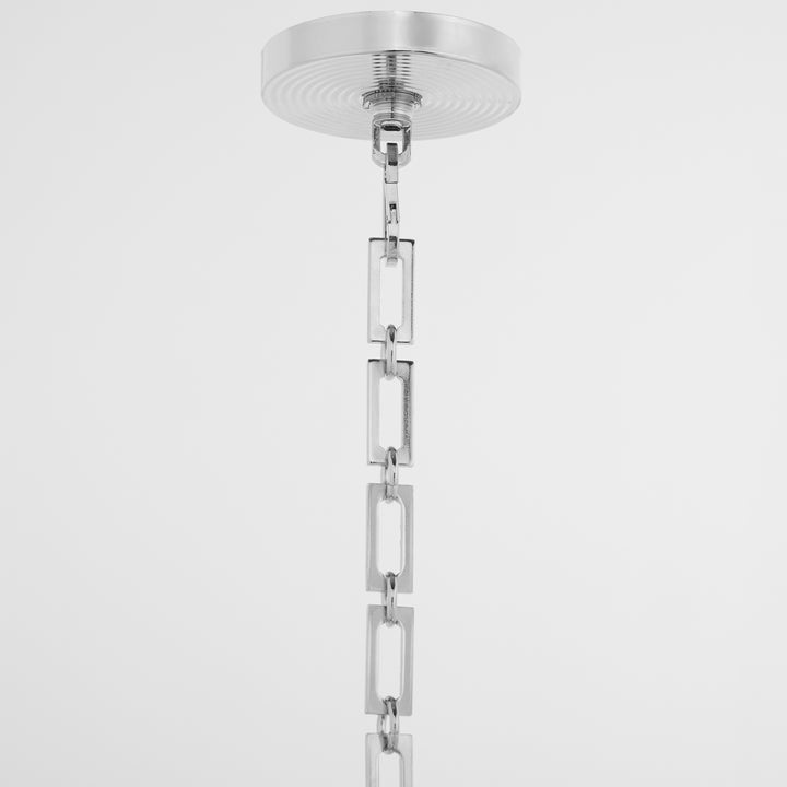 BELINDER 4-Light Fabric Pendant - Chrome