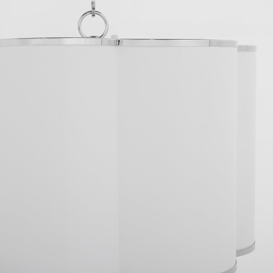 BELINDER 4-Light Fabric Pendant - Chrome