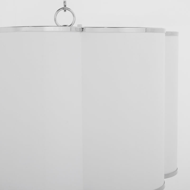 BELINDER 4-Light Fabric Pendant - Chrome