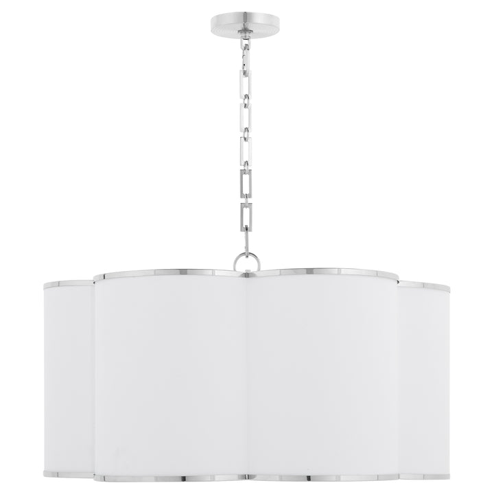 BELINDER 6-Light Fabric Pendant - Chrome