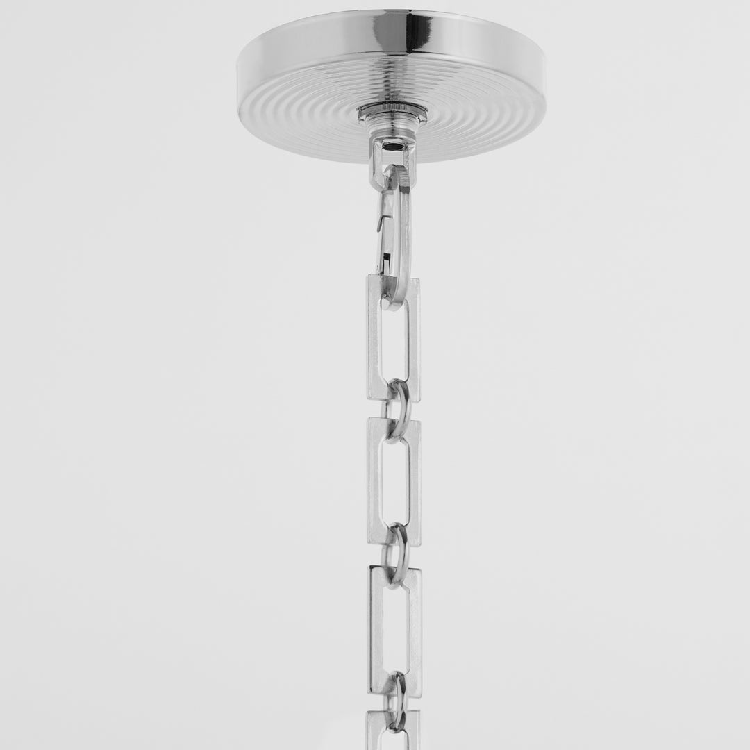 BELINDER 6-Light Fabric Pendant - Chrome