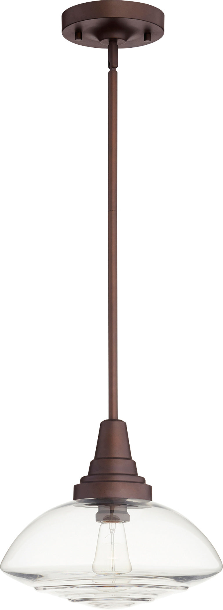 13" Lenticular Pendant - Oiled Bronze