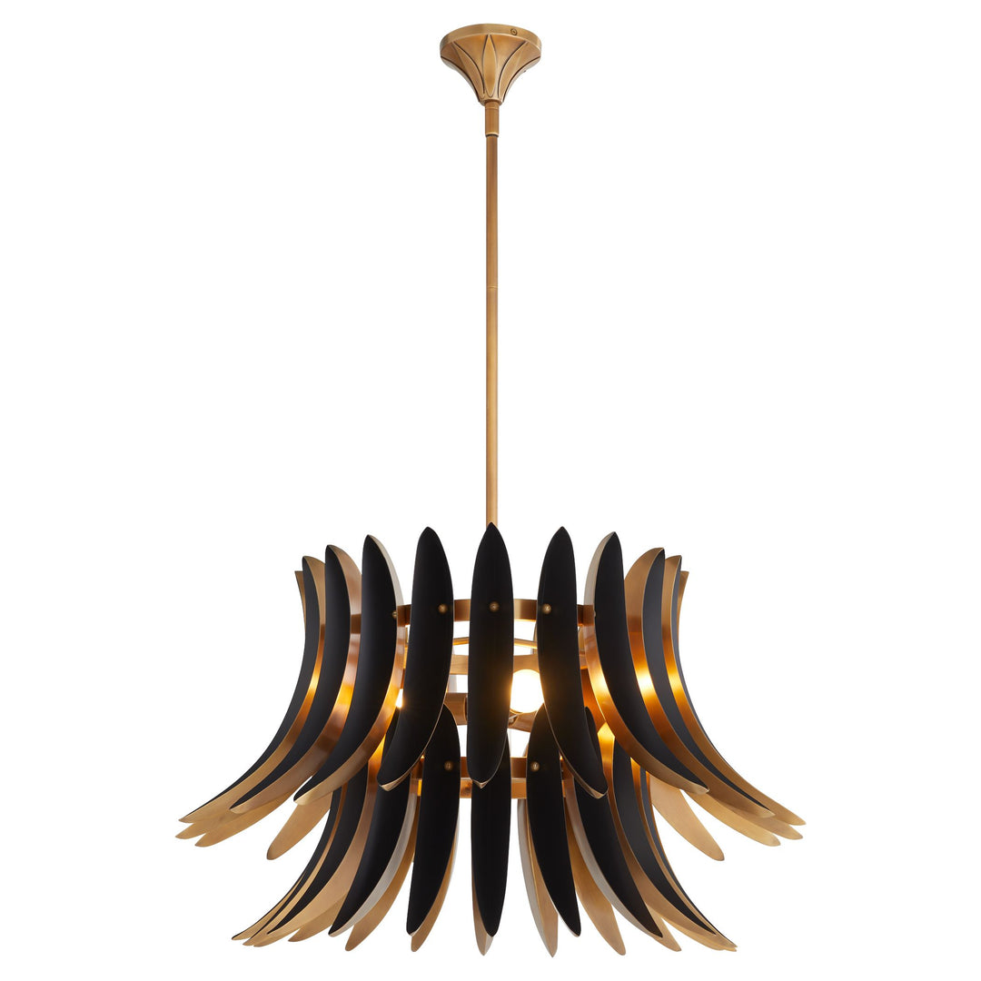 ALDRIDGE 3-Light Pendant - Brushed Brass / Matte Black