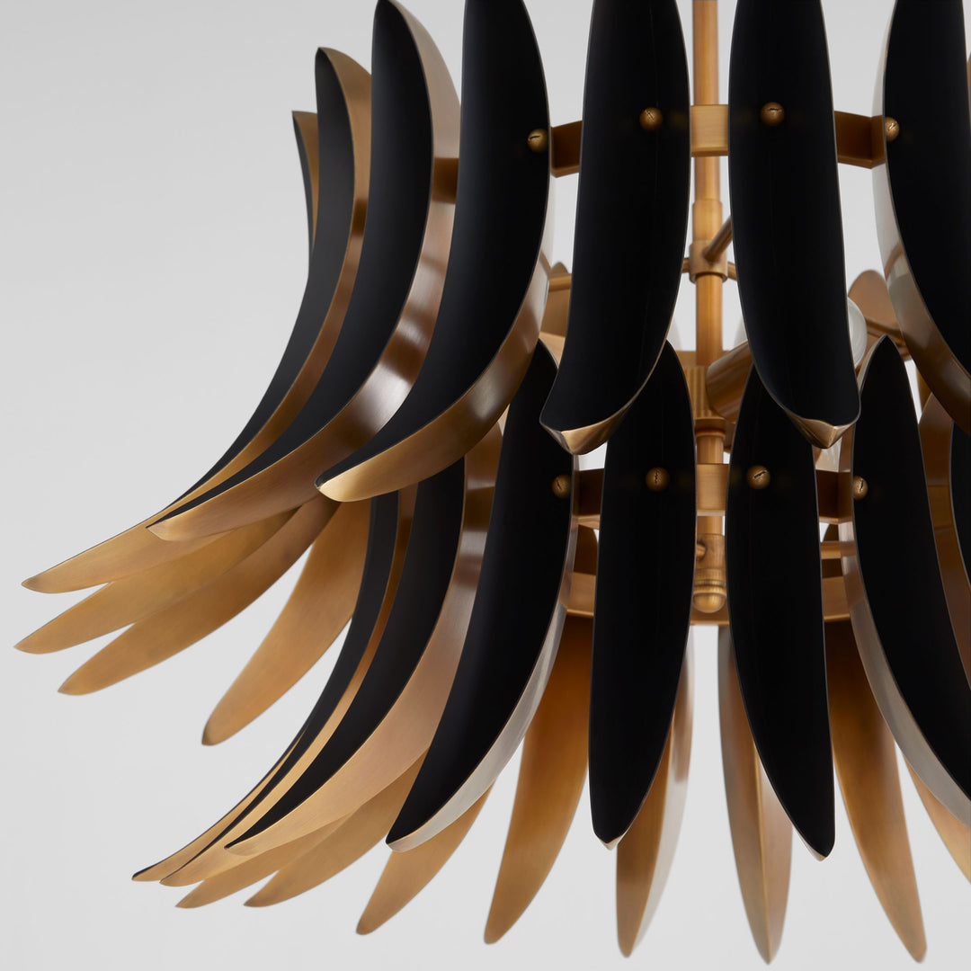 ALDRIDGE 3-Light Pendant - Brushed Brass / Matte Black