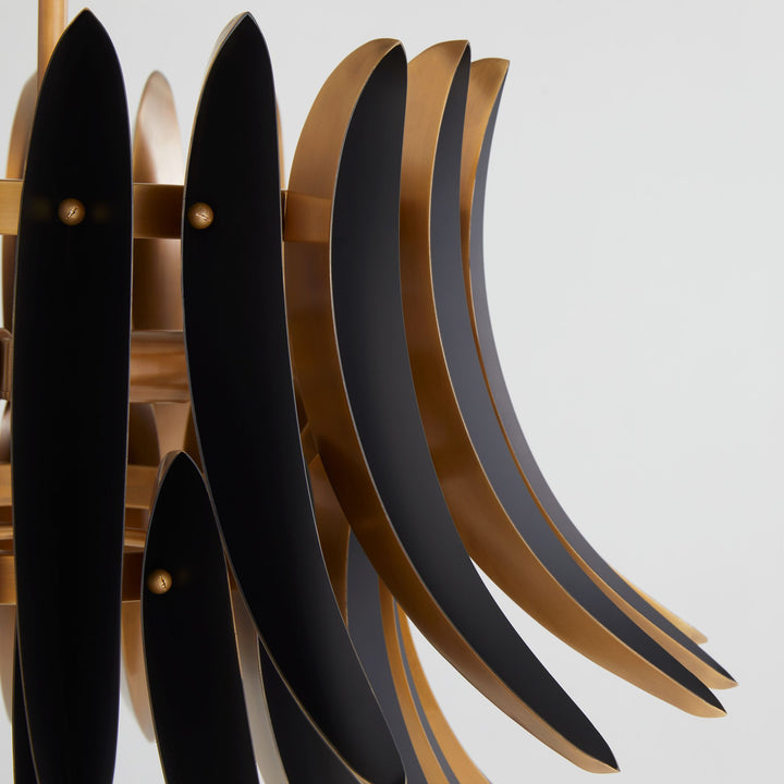 ALDRIDGE 3-Light Pendant - Brushed Brass / Matte Black