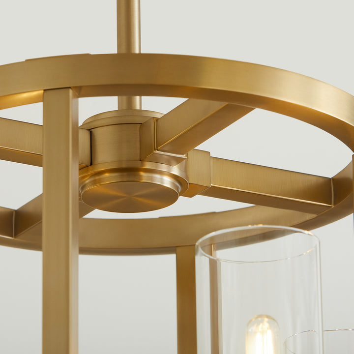 Harbin 4 Light ENTRY - Aged Brass