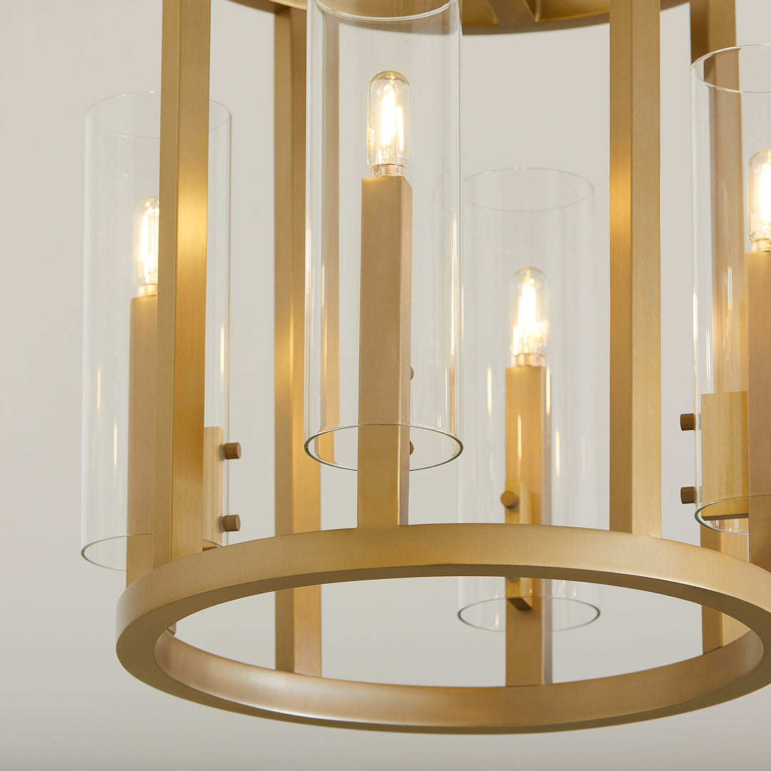 Harbin 4 Light ENTRY - Aged Brass