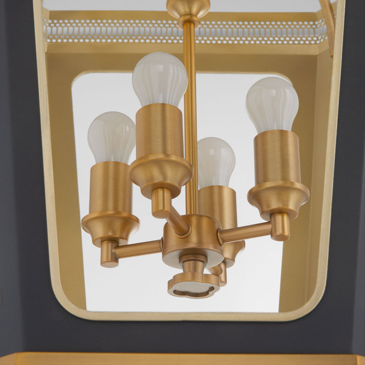 LOIRE 4-Light Pendant - Matte Black / Brushed Brass