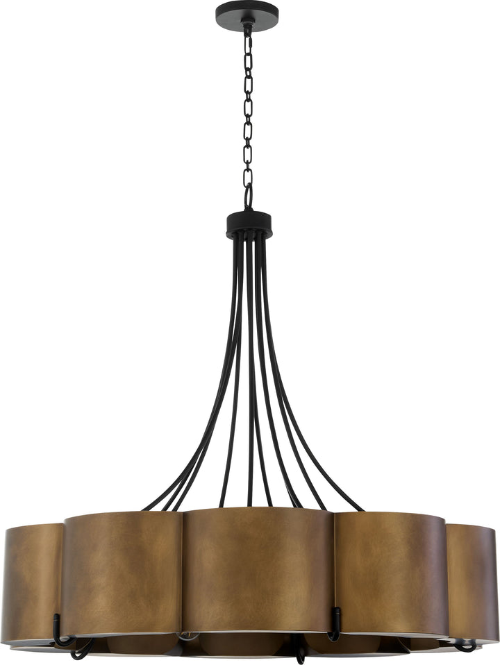 SUMNER 5 Light 36" Pendant - Natural Brass/Matte Black