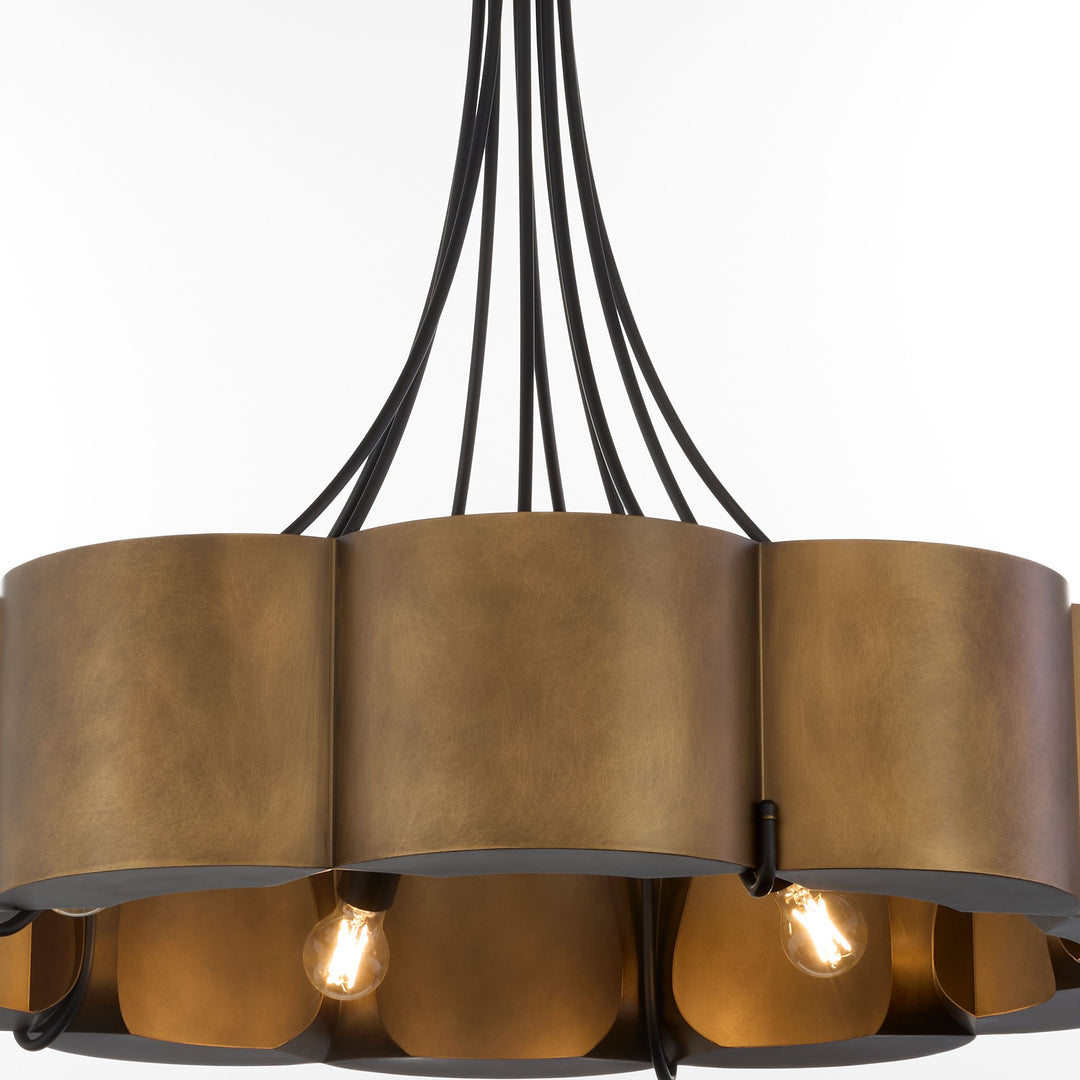 SUMNER 5 Light 36" Pendant - Natural Brass/Matte Black