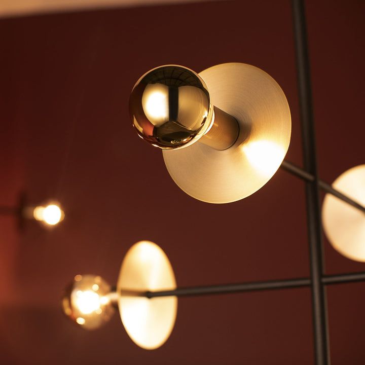 VOYAGER 5 Light Pendant - Black/Aged Brass