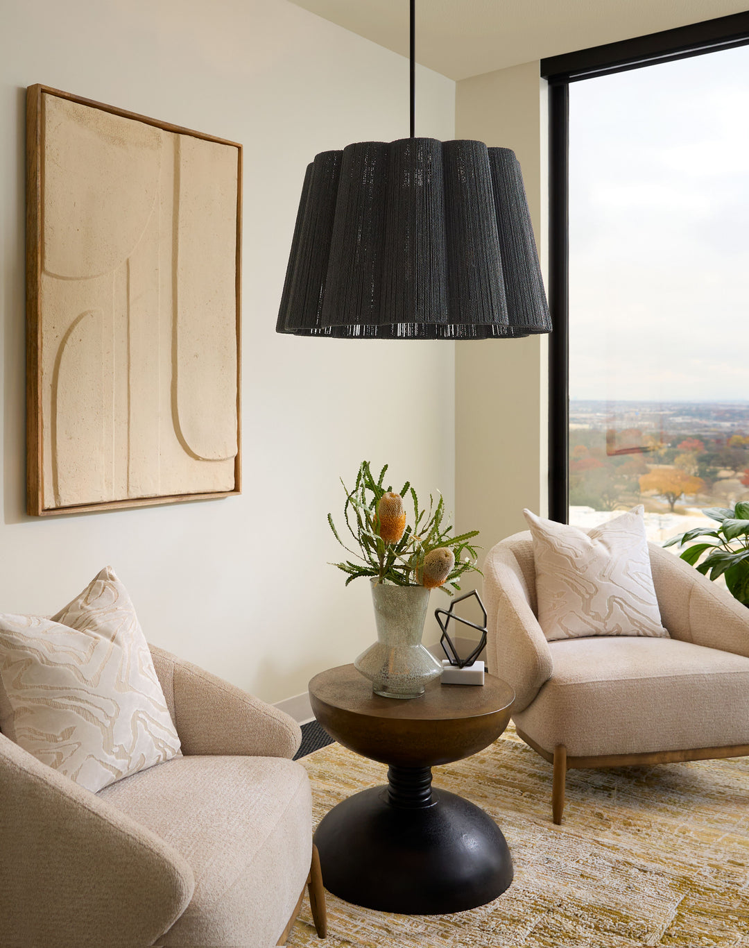 ANTON 3-Light Pendant - Matte Black