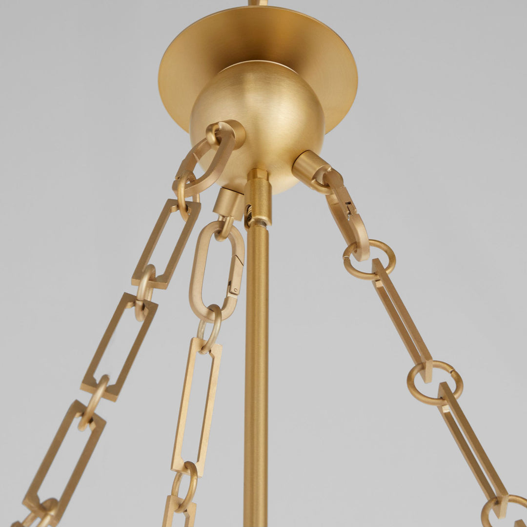 KARNES 42" 12-Light Pendant- Aged Brass