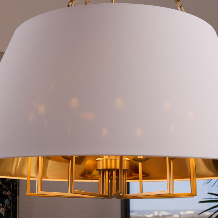 KARNES 42" 12-Light Pendant- Aged Brass