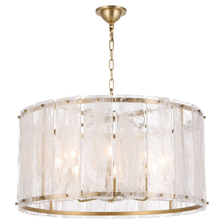 PRESTIGE 8 Light Pendant - Aged Brass