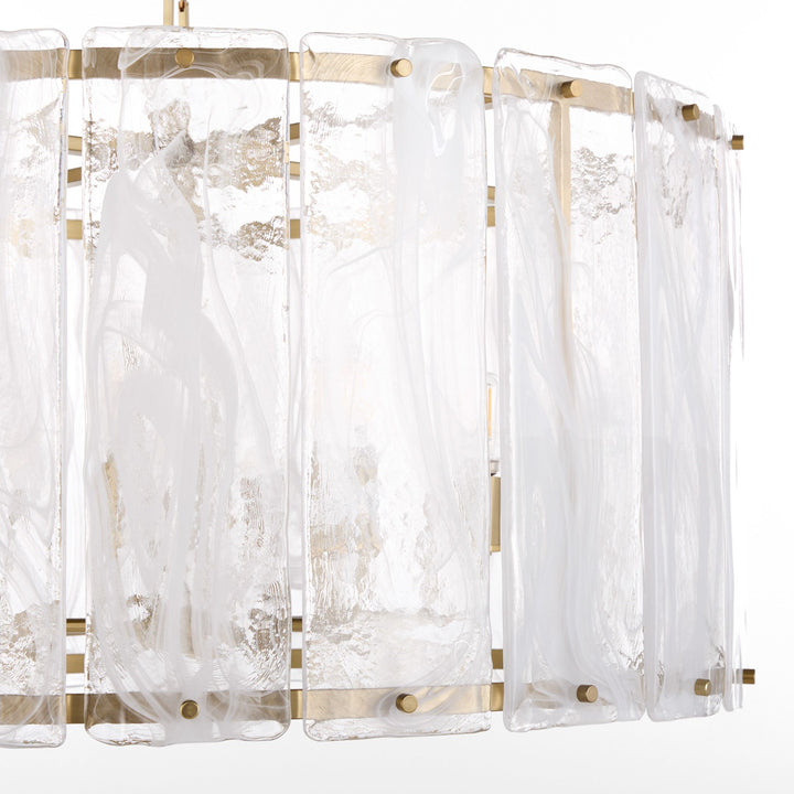 PRESTIGE 8 Light Pendant - Aged Brass