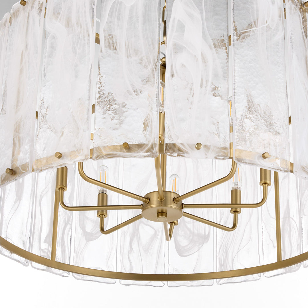 PRESTIGE 8 Light Pendant - Aged Brass