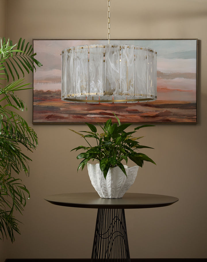 PRESTIGE 8 Light Pendant - Aged Brass