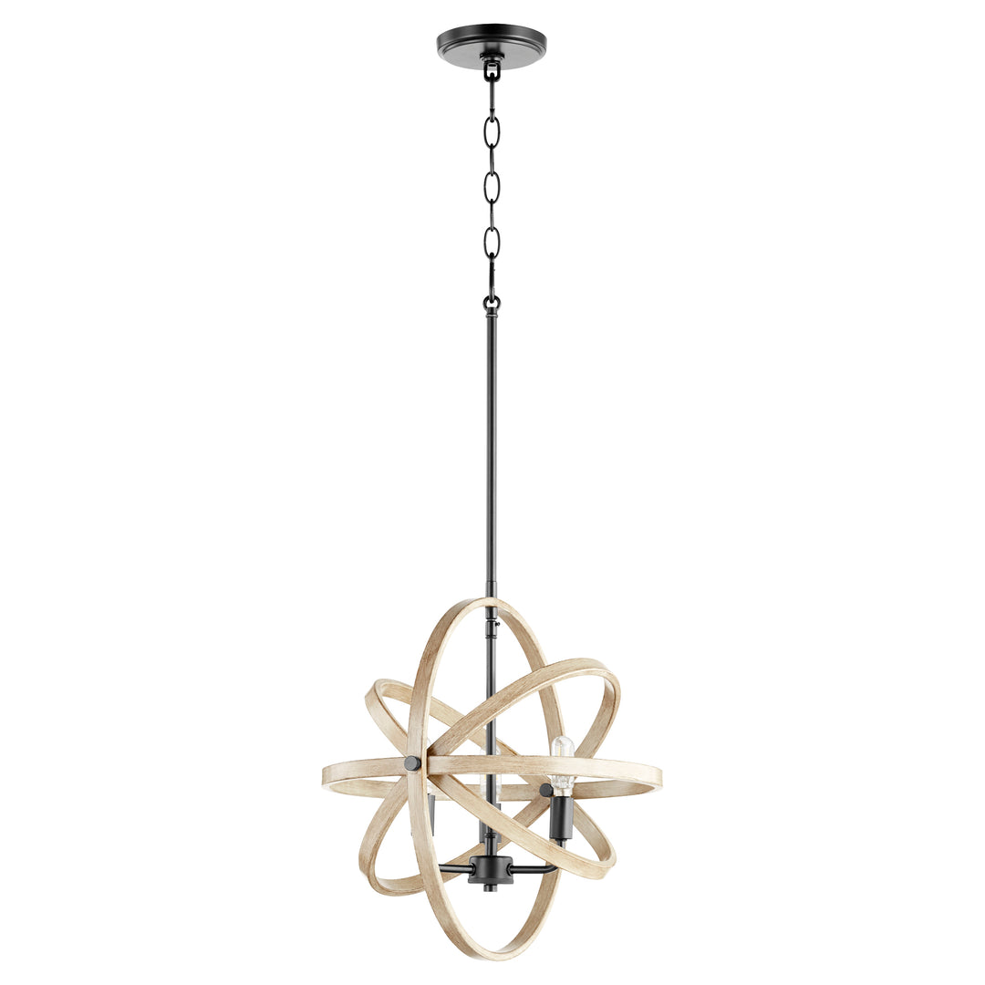 3 Light Driftwood Sphere - Textured Black