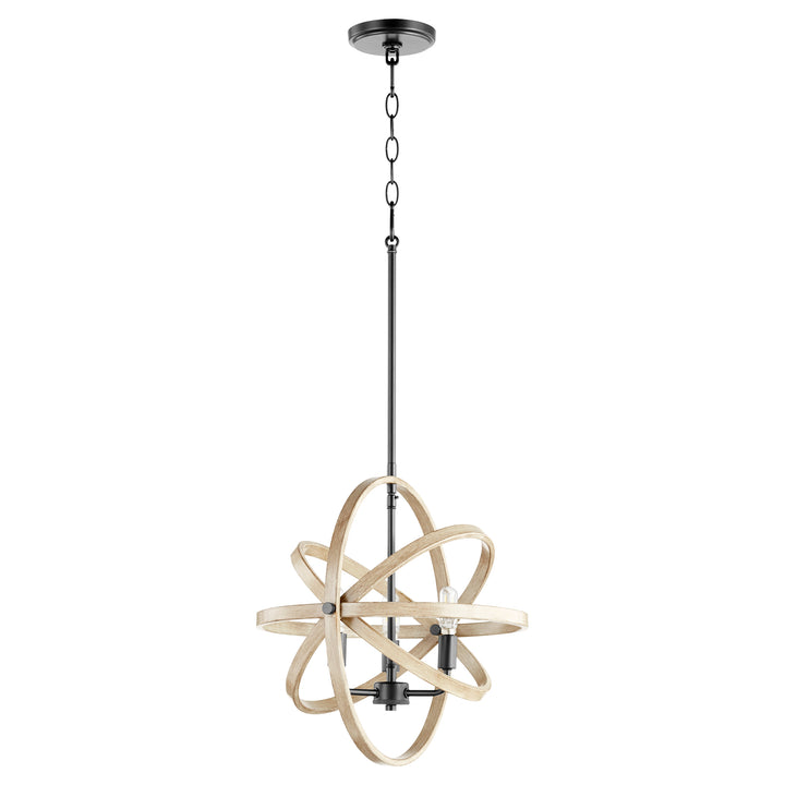 3 Light Driftwood Sphere - Textured Black