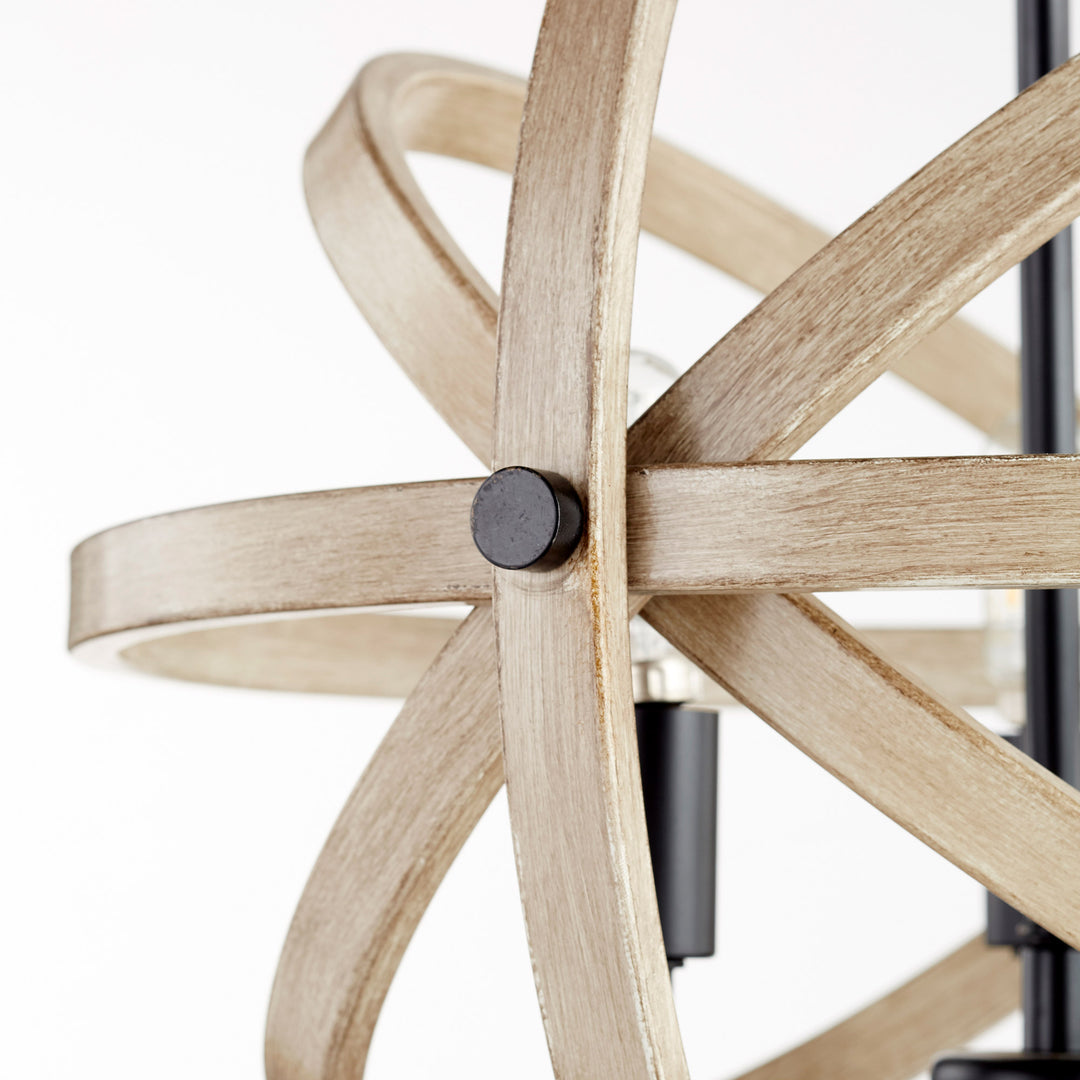 3 Light Driftwood Sphere - Textured Black