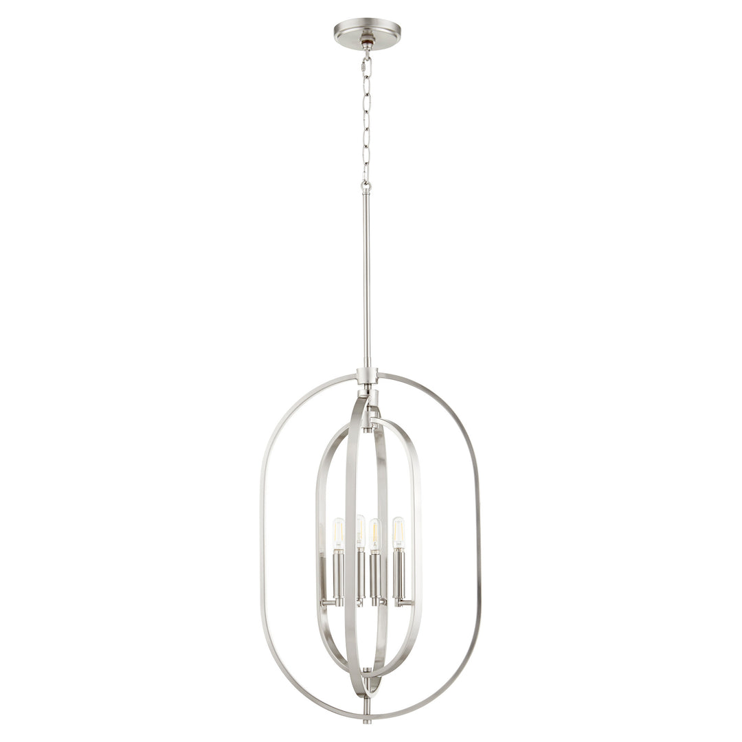 OVAL 4 Light Pendant - Satin Nickel