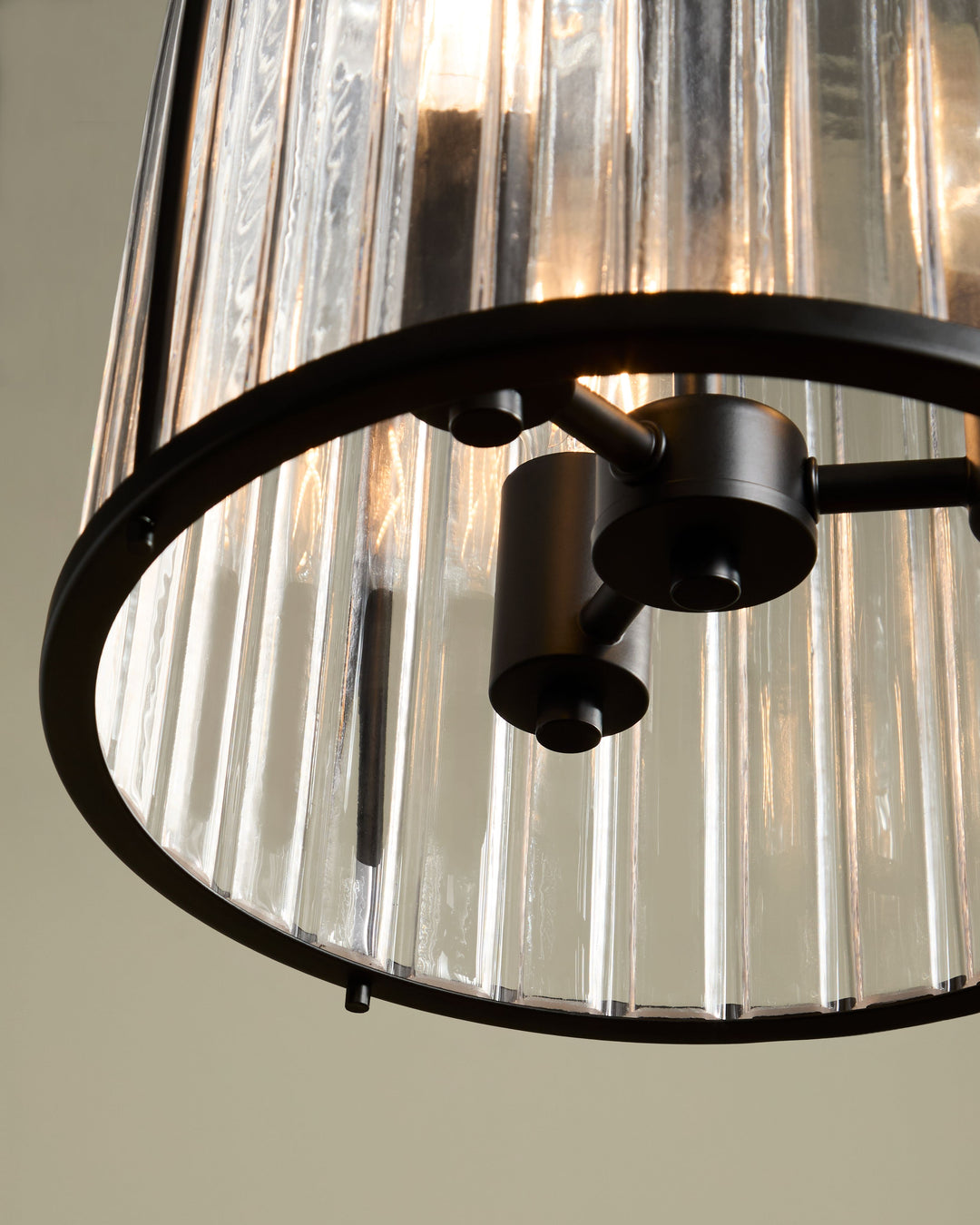 ALICE 11" 3 Light Glass Pendant - Matte Black