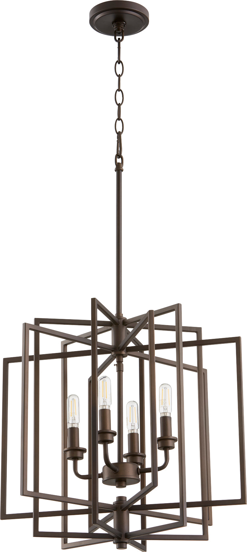HAMMOND 4 Light Pendant - Oiled Bronze