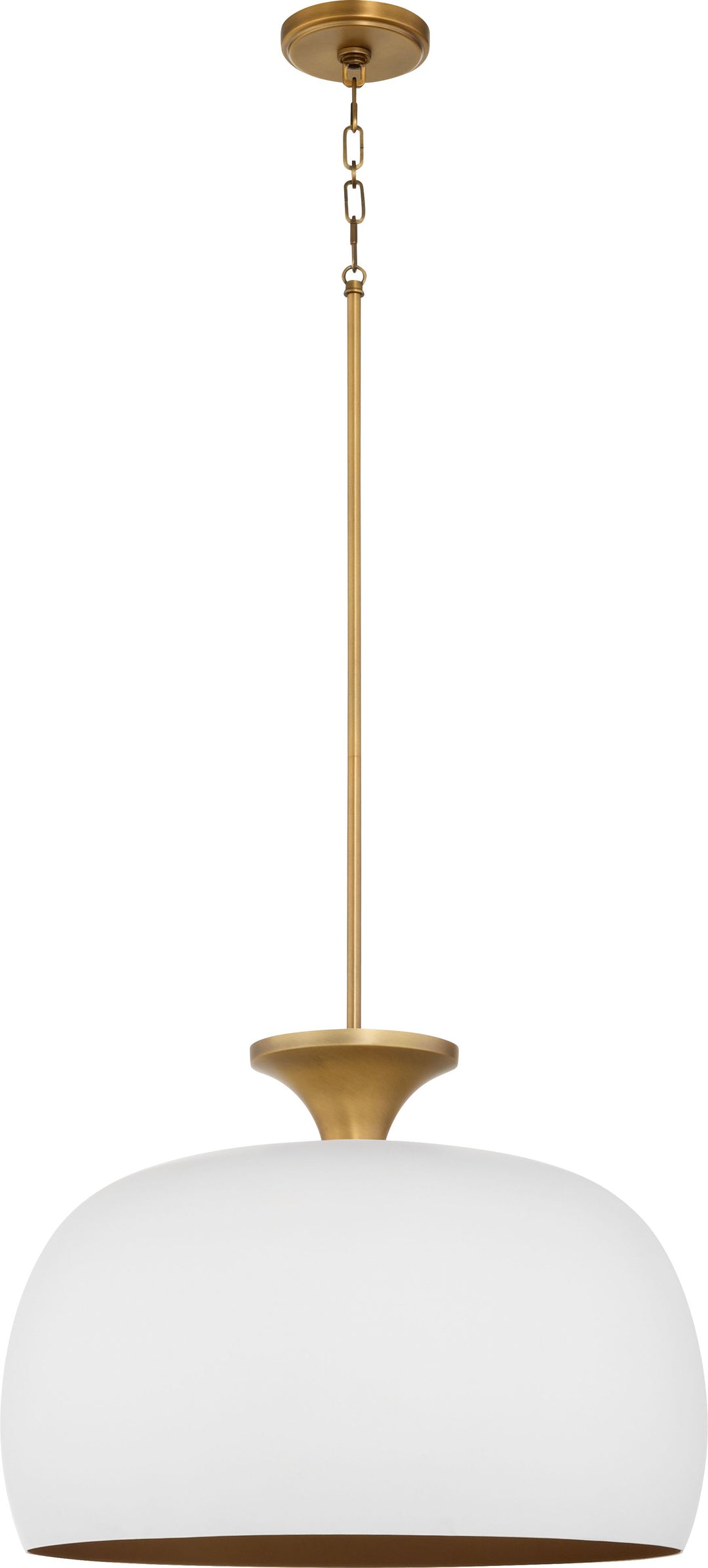 STUPA 22" 3 Light Pendant - SW/Brushed Brass