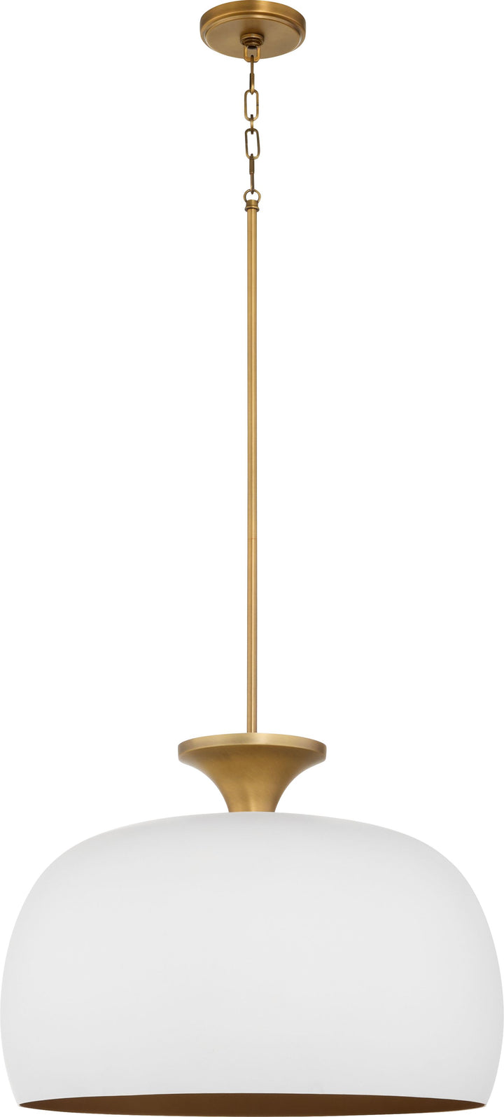 STUPA 22" 3 Light Pendant - SW/Brushed Brass