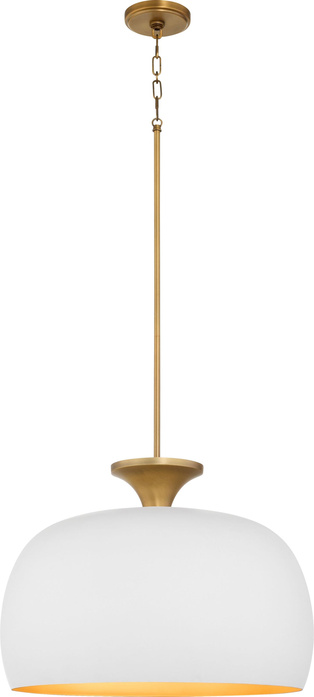 STUPA 22" 3 Light Pendant - SW/Brushed Brass