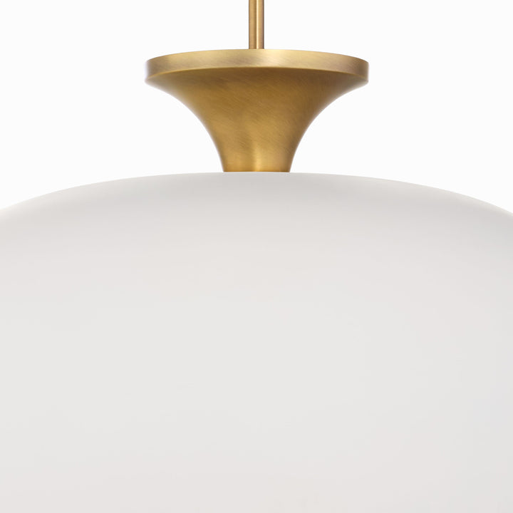 STUPA 22" 3 Light Pendant - SW/Brushed Brass
