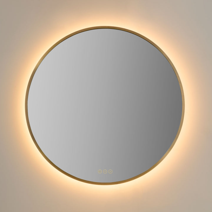 Soleil 30" LED Mirror- Brushed Brass