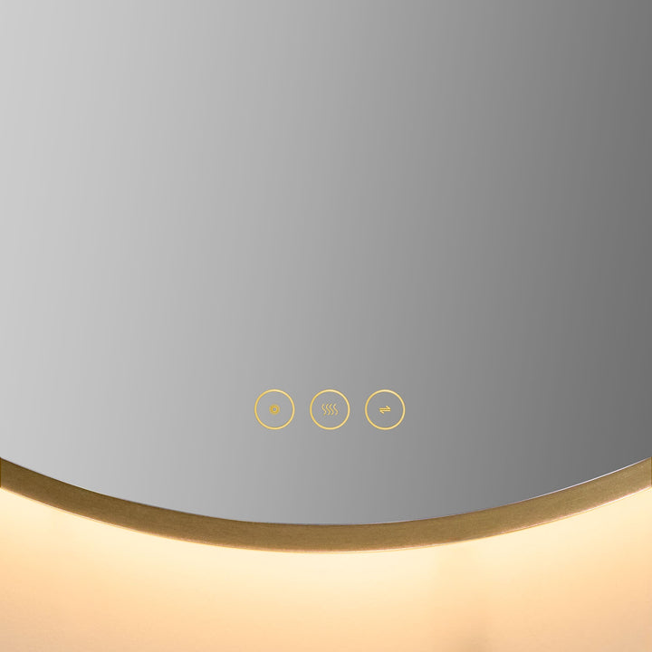 Soleil 30" LED Mirror- Brushed Brass