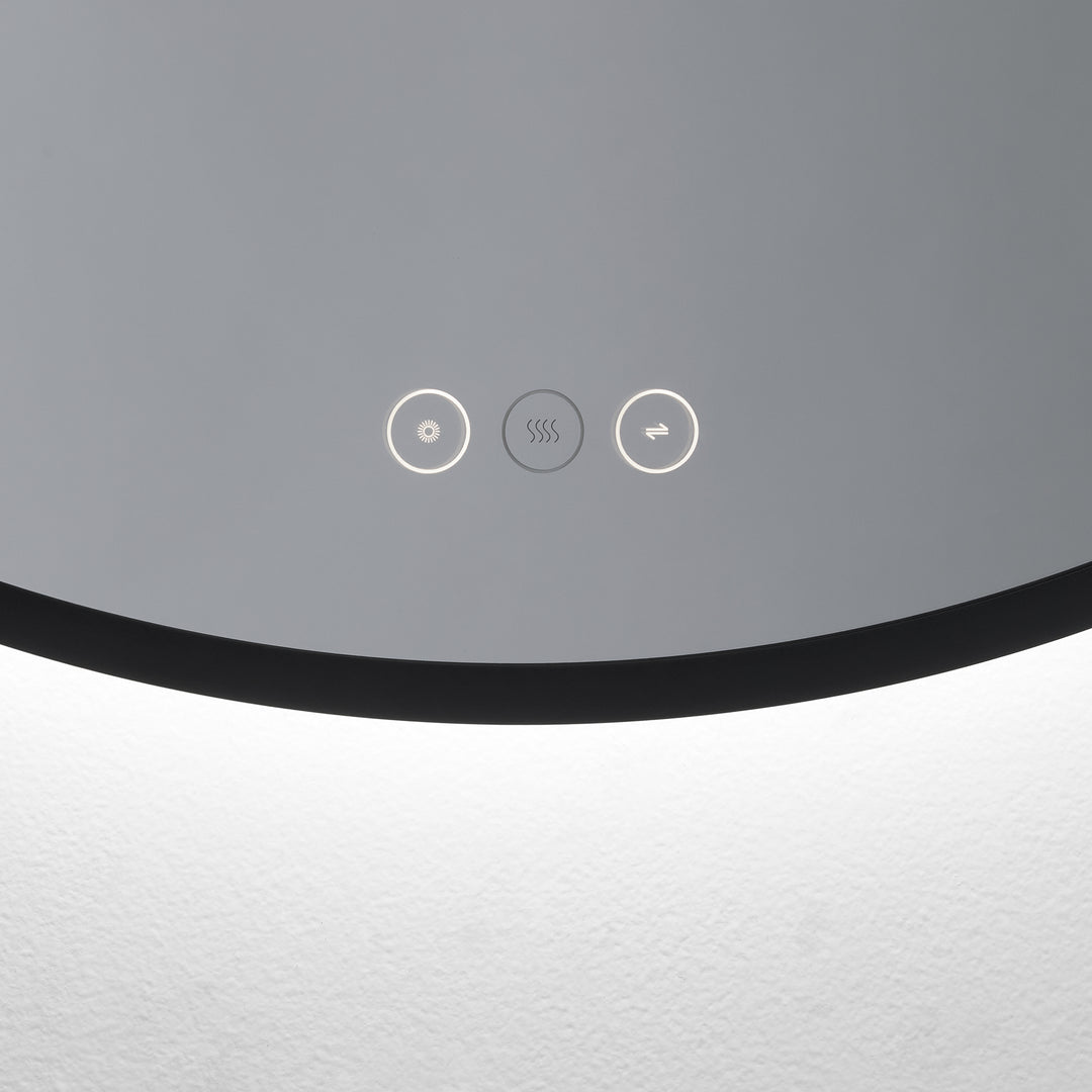 Soleil 30" LED Mirror- Matte Black