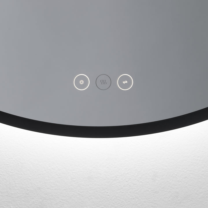 Soleil 30" LED Mirror- Matte Black