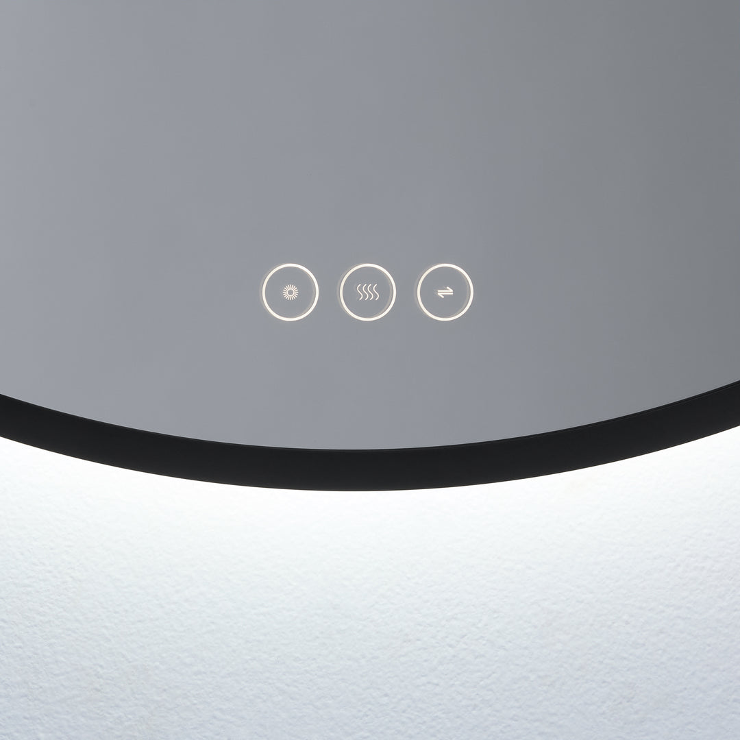 Soleil 30" LED Mirror- Matte Black