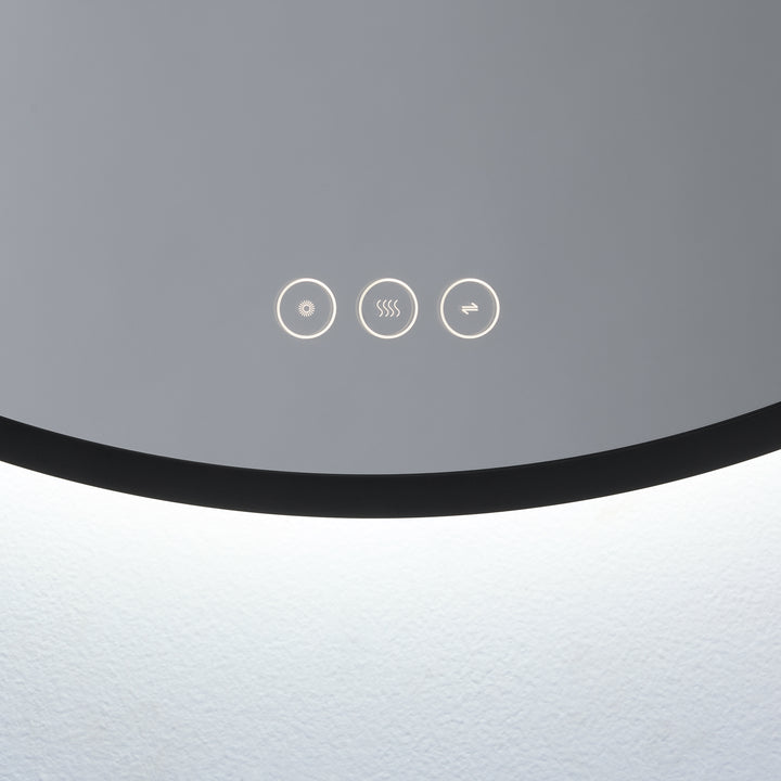 Soleil 30" LED Mirror- Matte Black