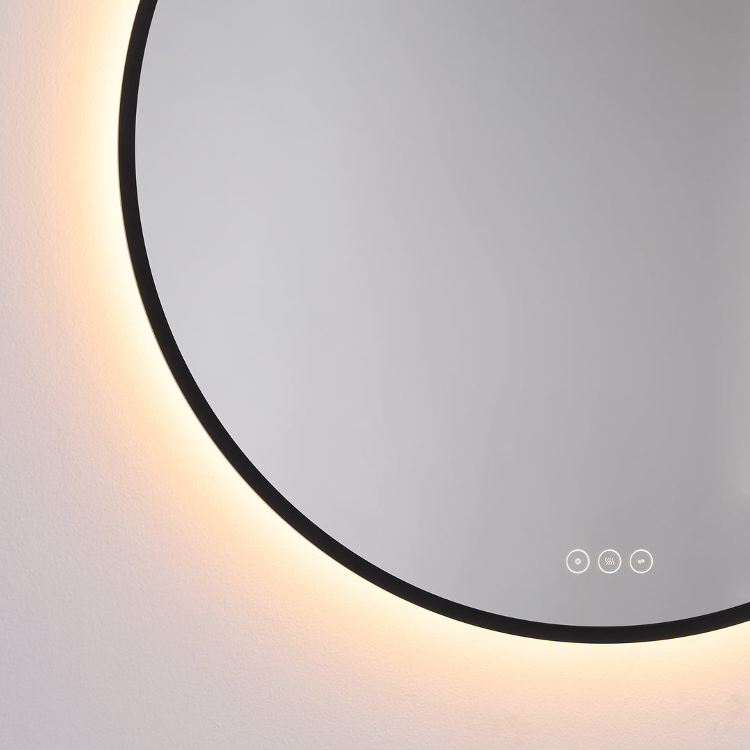 Soleil 30" LED Mirror- Matte Black