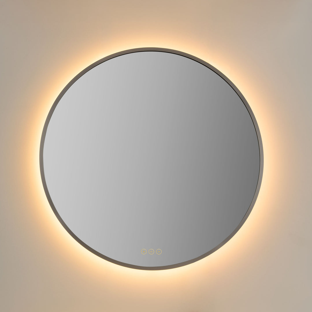Soleil 30" LED Mirror- Satin Nickel