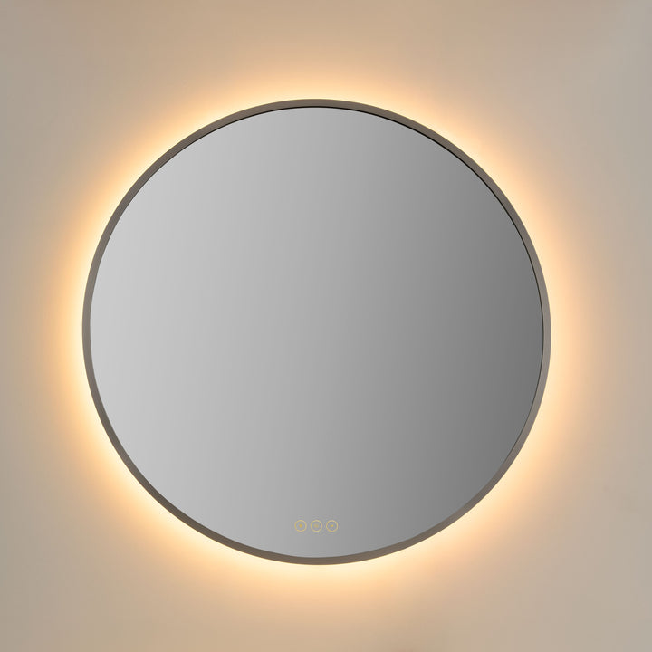 Soleil 30" LED Mirror- Satin Nickel