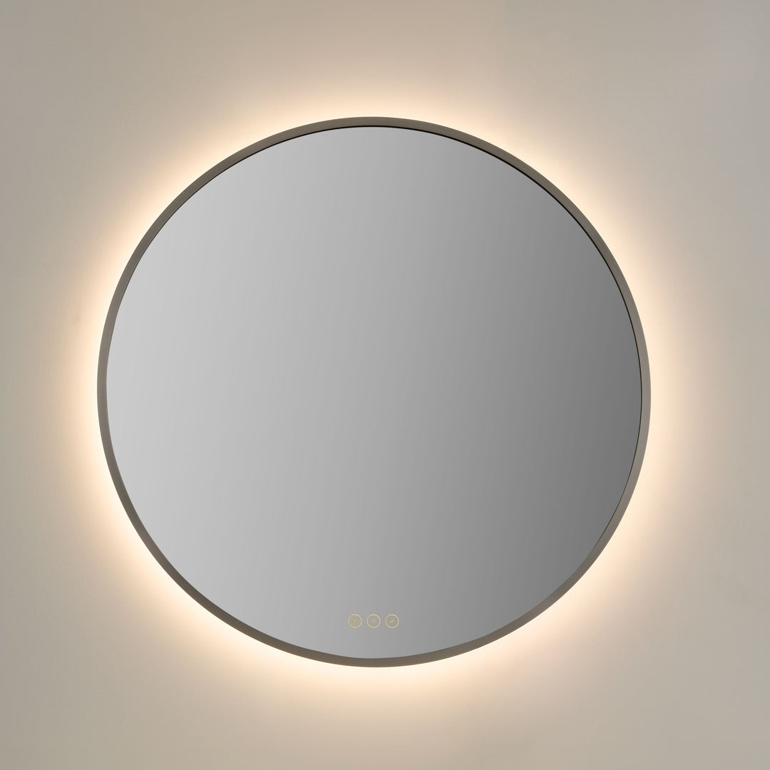 Soleil 30" LED Mirror- Satin Nickel