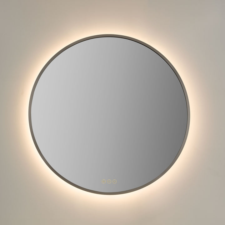Soleil 30" LED Mirror- Satin Nickel