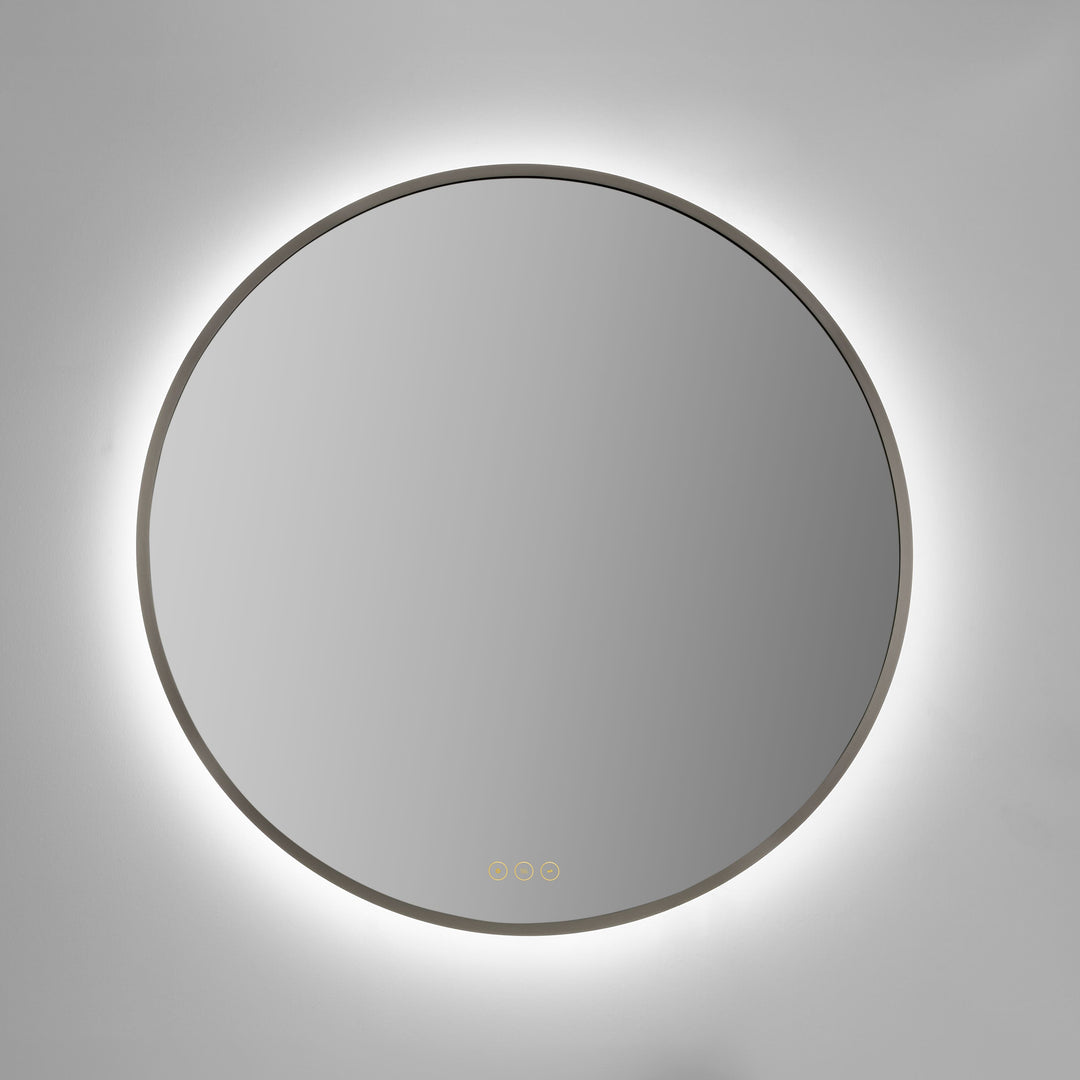 Soleil 30" LED Mirror- Satin Nickel