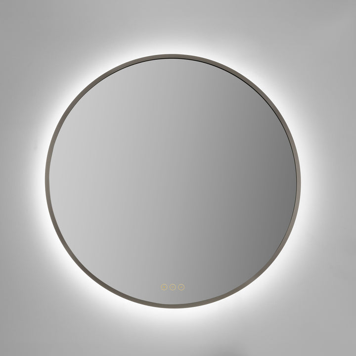 Soleil 30" LED Mirror- Satin Nickel